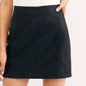 Free People Modern Femme Vegan Leather Mini Skirt